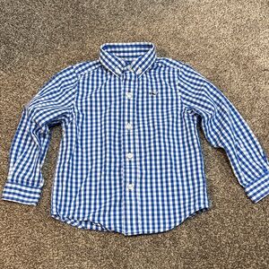 Boys 3T Vineyard Vines Blue Checkered Kids Shirt